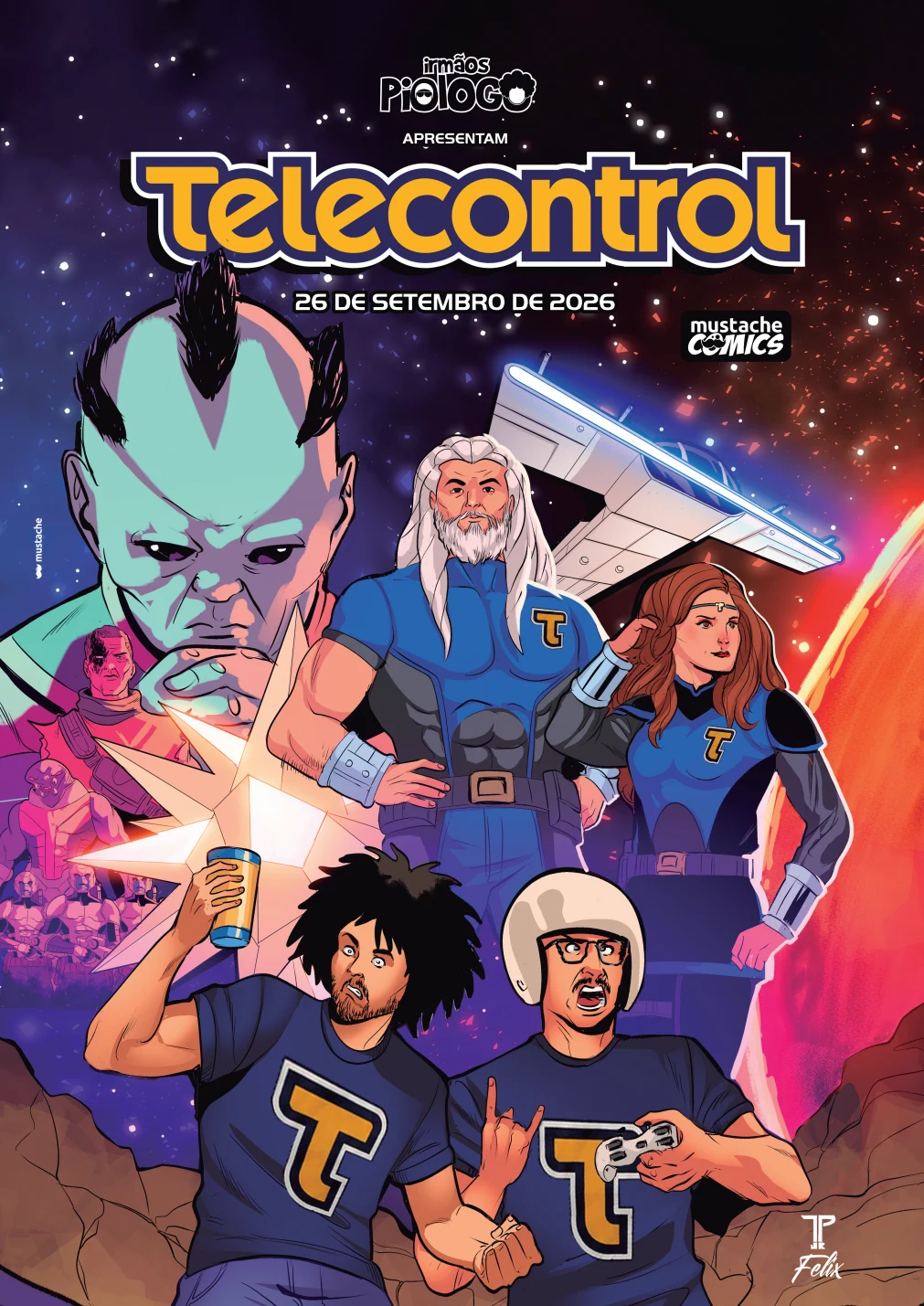 Cartaz oficial do lançamento da HQ Telecontrol em 26 de setembro de 2026
